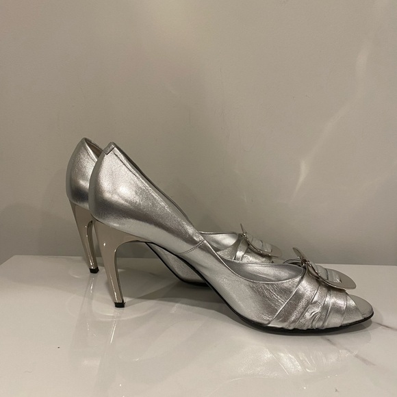 Roger Vivier Silver Buckle Heels - Picture 9 of 15